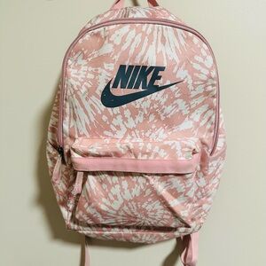 Nike Pink and White Tie-Dye Backpack
